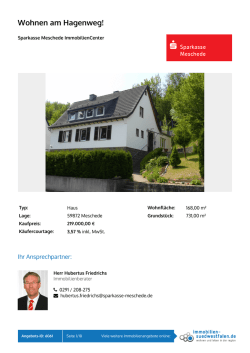 Wohnen am Hagenweg! - Immobilien Südwestfalen