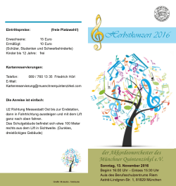 Herbstkonzert 2016 - M&uuml;nchner Quintenzirkel eV