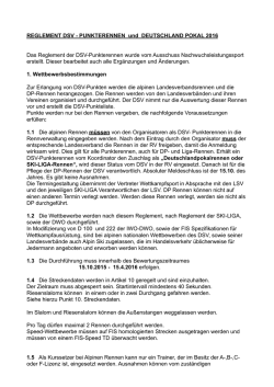 Reglement DSV-Punkterennen