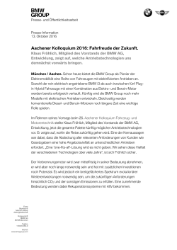 Aachener Kolloquium 2016: Fahrfreude der Zukunft.