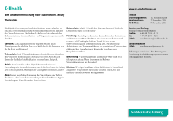 E-Health - Die Produkte der S&uuml;ddeutschen Zeitung