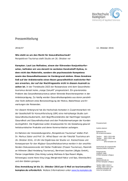 Hochschule Kempten Postfach 1680 87435 Kempten
