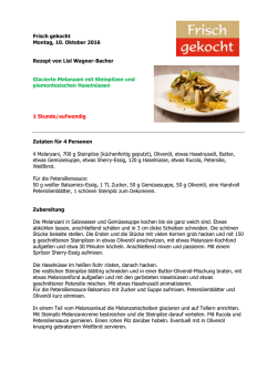 Glacierte Melanzani mit Steinpilzen und