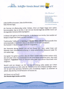 Infos f&uuml;r die Wanderv&ouml;gel