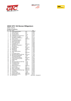 ADAC GTC 12h Rennen Wittgenborn - Race
