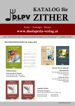 Zither-Katalog 2016 - Duo LaPerla Verlag