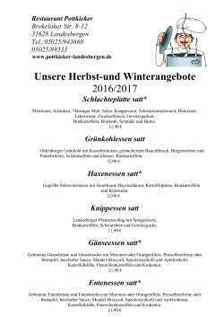 Satt-Essen Herbst/ Winter