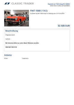 FIAT 1500 (1965) 32.500 EUR