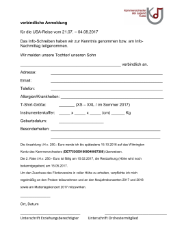 Anmeldung 2017 - Kammerorchester der Jugend Fulda