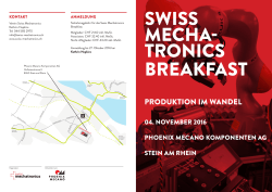 swiss mecha- tronics breakfast