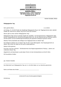 GWRS TEGGINGERSCHULE RADOLFZELL