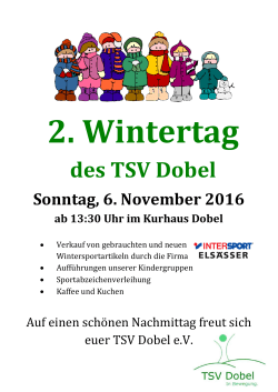 Der 2. Wintertag des TSV Dobel am 6. November 2016