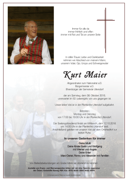 Kurt Maier - Bestattung Kogler