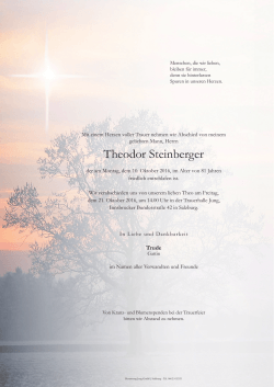 Theodor Steinberger - Bestattung Jung, Salzburg