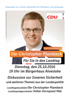 Diskussion zur inneren Sicherheit mit Plambeck und Dornquast