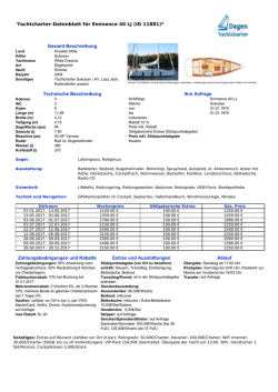 Yachtcharter-Datenblatt für Eminence 40 LJ (ID 11881)* Gesamt