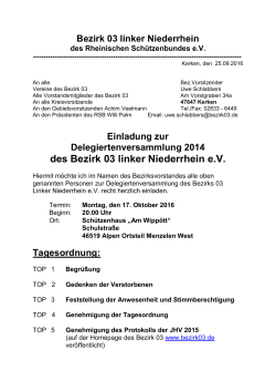 Einladung JHV Bezirk 03 2016 - Bezirk 03 linker Niederrhein
