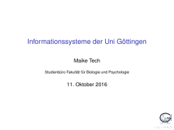 Einf&uuml;hrung Uni-IT-Systeme - eCampus, FlexNow, UniVZ etc