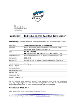 Informationen und Anmeldung - INPP Österreich und Schweiz