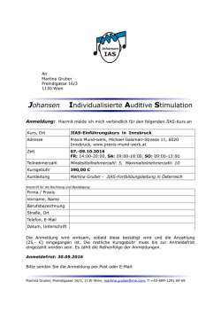 Informationen und Anmeldung - INPP &Ouml;sterreich und Schweiz