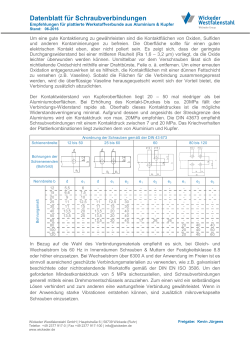 Werkstoffdatenblatt Schraubverbindungen AL-CU