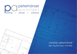 Broschüre 2016 - Peterhänsel Architekt
