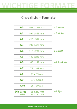 wichtige formate - kathleenrother.de