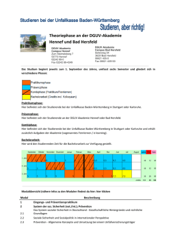 Theoriephase an der DGUV-Akademie Hennef und Bad Hersfeld