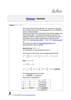 Varianz - Mathebaustelle