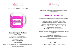 Info-Caf&eacute; Demenz 2016