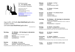 21. Kirchenanzeiger vom 16.10. - Erzbistum München und Freising