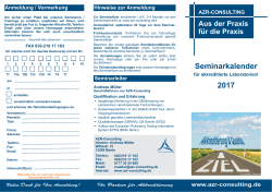 Seminarkalender 2017 - AZR