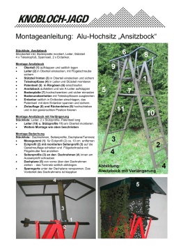 Montageanleitung: Alu-Hochsitz „Ansitzbock“ - Knobloch-Jagd