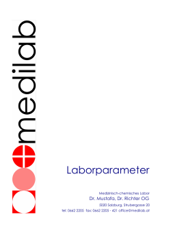 Labortest-Katalog als PDF - Dr. Mustafa, Dr. Richter