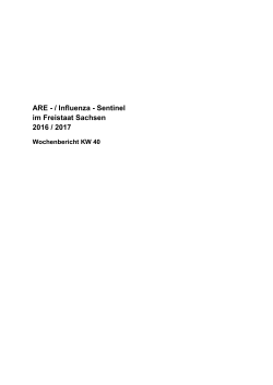 ARE-/Influenza-Sentinel Wochenbericht