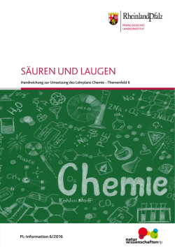 säuren und laugen - Naturwissenschaften: Bildungsserver