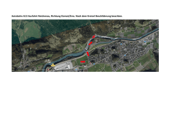 Autobahn A13 Ausfahrt Reichenau, Richtung Domat/Ems. Nach