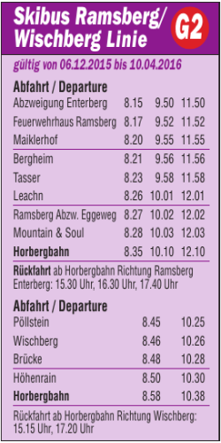 Skibus Ramsberg/ Wischberg Linie