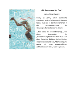 Ein Sommer und vier Tage