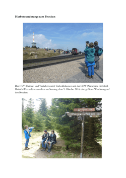 Herbstwanderung zum Brocken, 9. Okt. 2016