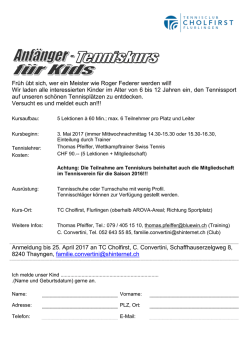 finden sie die Anmeldeunterlagen für Kids