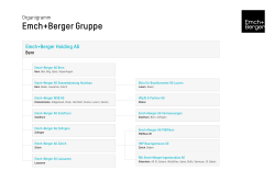 Emch+Berger Gruppe - Emch+Berger AG Bern