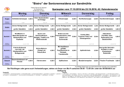 Speisenplan vom 17.-23.10.2016 - Seniorenresidenz "Zur Sandmühle"