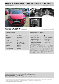 Preis: 17.990 € MwSt. ausweisbar