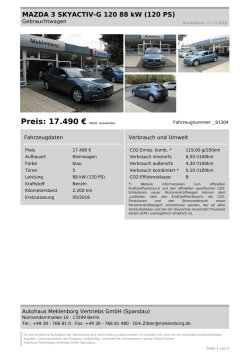 Preis: 17.490 € MwSt. ausweisbar