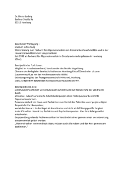 Dr. Dieter Ladwig - Haus&auml;rzteverband Hessen eV