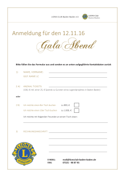 GalaAbend - LIONS Club Baden