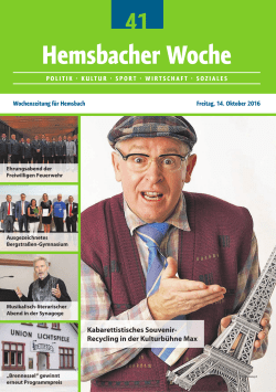Hemsbacher Woche - lokalmatador.de