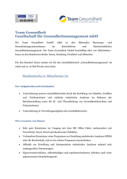 Team Gesundheit Gesellschaft für Gesundheitsmanagement mbH