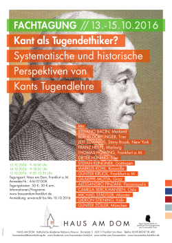 Plakat - Kant-Gesellschaft eV